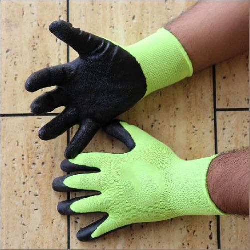 Black Latex Coated Gloves