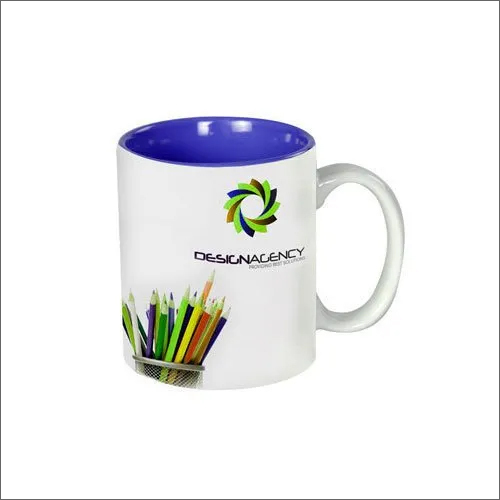 Corporate Promotional Mug - Ceramic 250ml, White Round Shape with Printed Pattern for Gifting