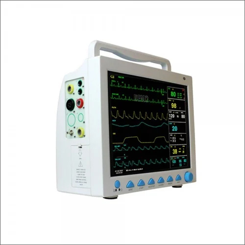 White Cardiac Lcd Patient Monitor
