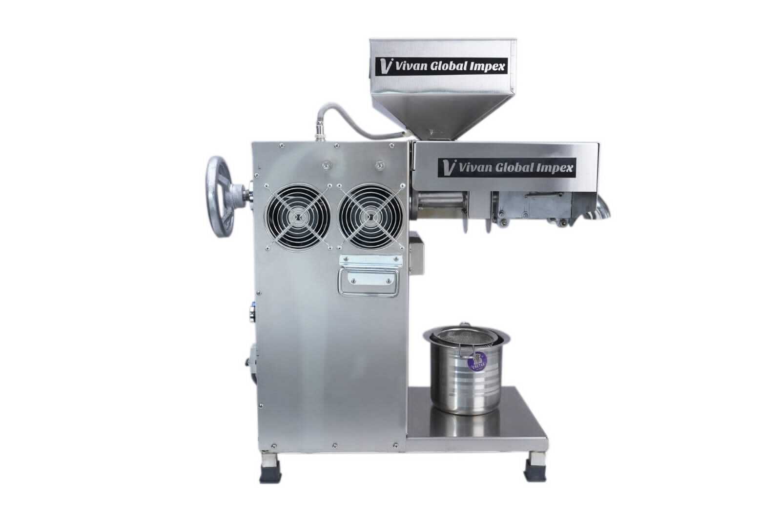 Cold Press Oil Extraction Machine - 2000w, 304 Food Grade Stainless Steel, 66x30x77 Cm | Automatic, 2.5 Year Warranty, Silver Finish, 20 Kg/hr Capacity