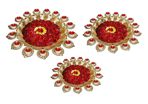 सजावटी आयरन दीया उर्ली सेट