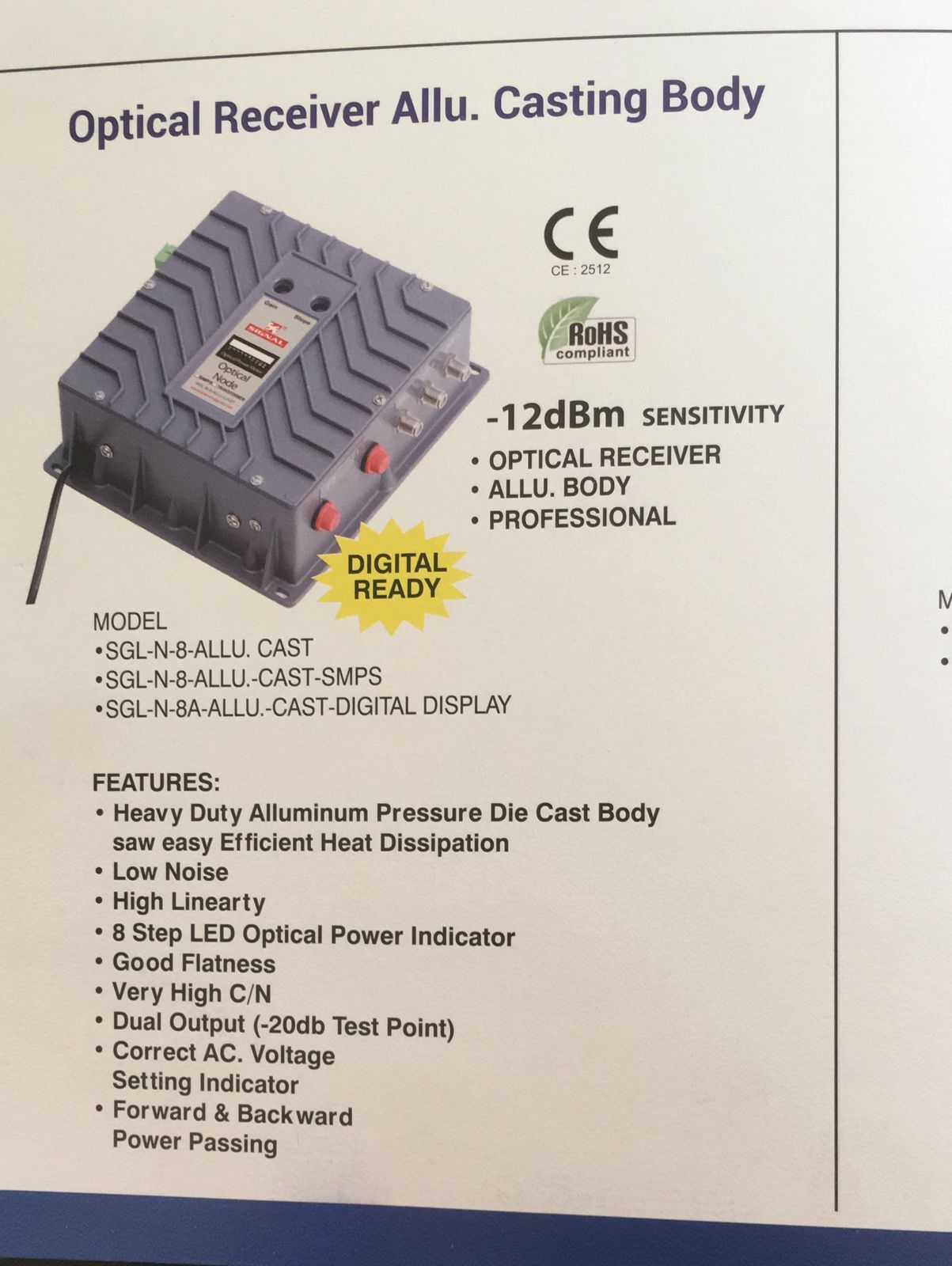 Ac Node - Allu. Casting Body Application: Cable Tv