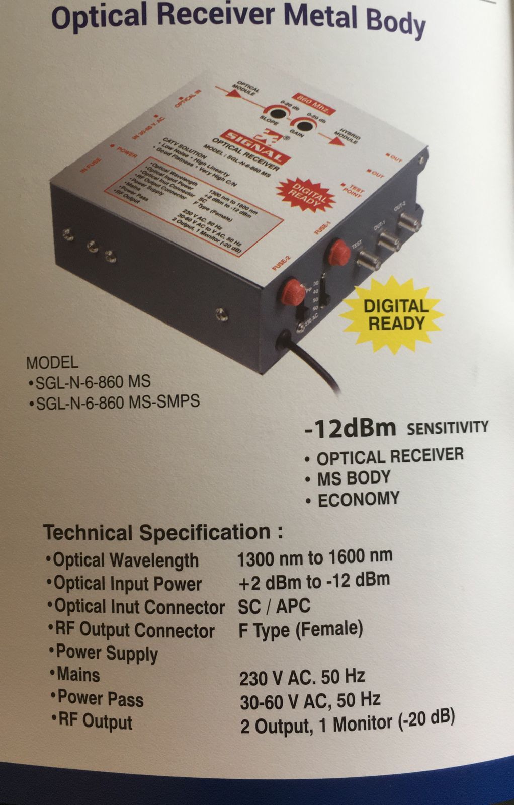 Ac Node - Metal Body Application: Cable Tv