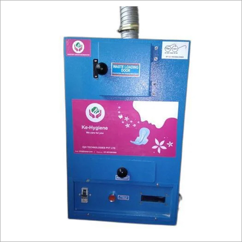 Automatic Sanitary Napkin Incinerator - Mild Steel, 400x250x250 Mm | Semi-automatic, 100 Napkins Daily Capacity, Magnetic Seal Lock, Lcd Display, Eco-friendly Solution