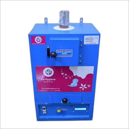 Automatic Sanitary Napkin Incinerator - Mild Steel, 400x250x250 Mm | Semi-automatic, 100 Napkins Daily Capacity, Magnetic Seal Lock, Lcd Display, Eco-friendly Solution