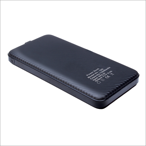 12000mah Power Bank With C Type Usb - Color: Black
