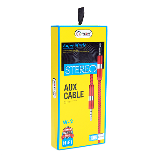 W2 3.5 Mm Male Stereo Aux Cord - Jacket Color: White