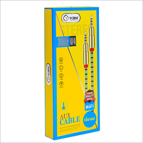 3.5mm 1 Meter Aux Cable - Jacket Color: Blue