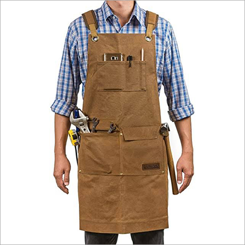 Brown Leather Apron Sleeveless