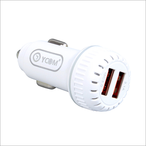White 2.4 Amp Car Charger - Usage: Laptop