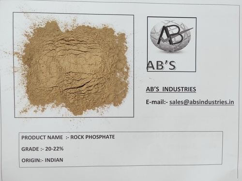 Rock Phosphate - 20-22% CRP, 50 KG Bag, Brown Powder for Industrial Agriculture Use