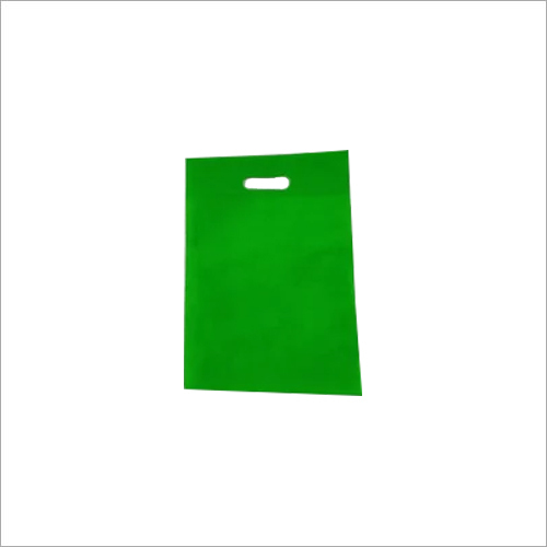 Light Green D Cut Bag - Non Woven Fabric, Patch Handle , Hot Stamping Surface Handling for Apparel Shopping Use