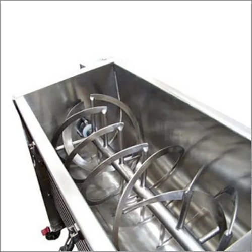 Industrial Ribbon Blender - Metal Material, Available In Various Sizes, Silver Color - Automatic Grade, Warranty Included