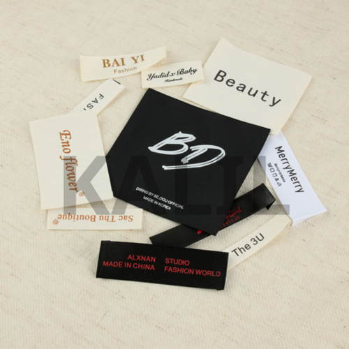 Damask Labels - Custom Polyester Woven, Adjustable Shape & Style | Durable, Machine Washable, Up to 8 Thread Colors, Custom Designs Available