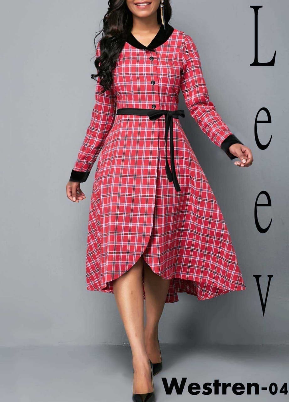 Leev Western - Poli Rayon Inner, Customized Sizes M, L, Xl, Xxl, Length 42 | Breathable, Washable, Cotton Printed Western Dress, Full Sleeves