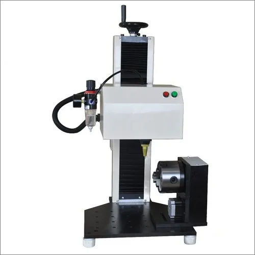 White Automatic Dot Peen Marking Machine