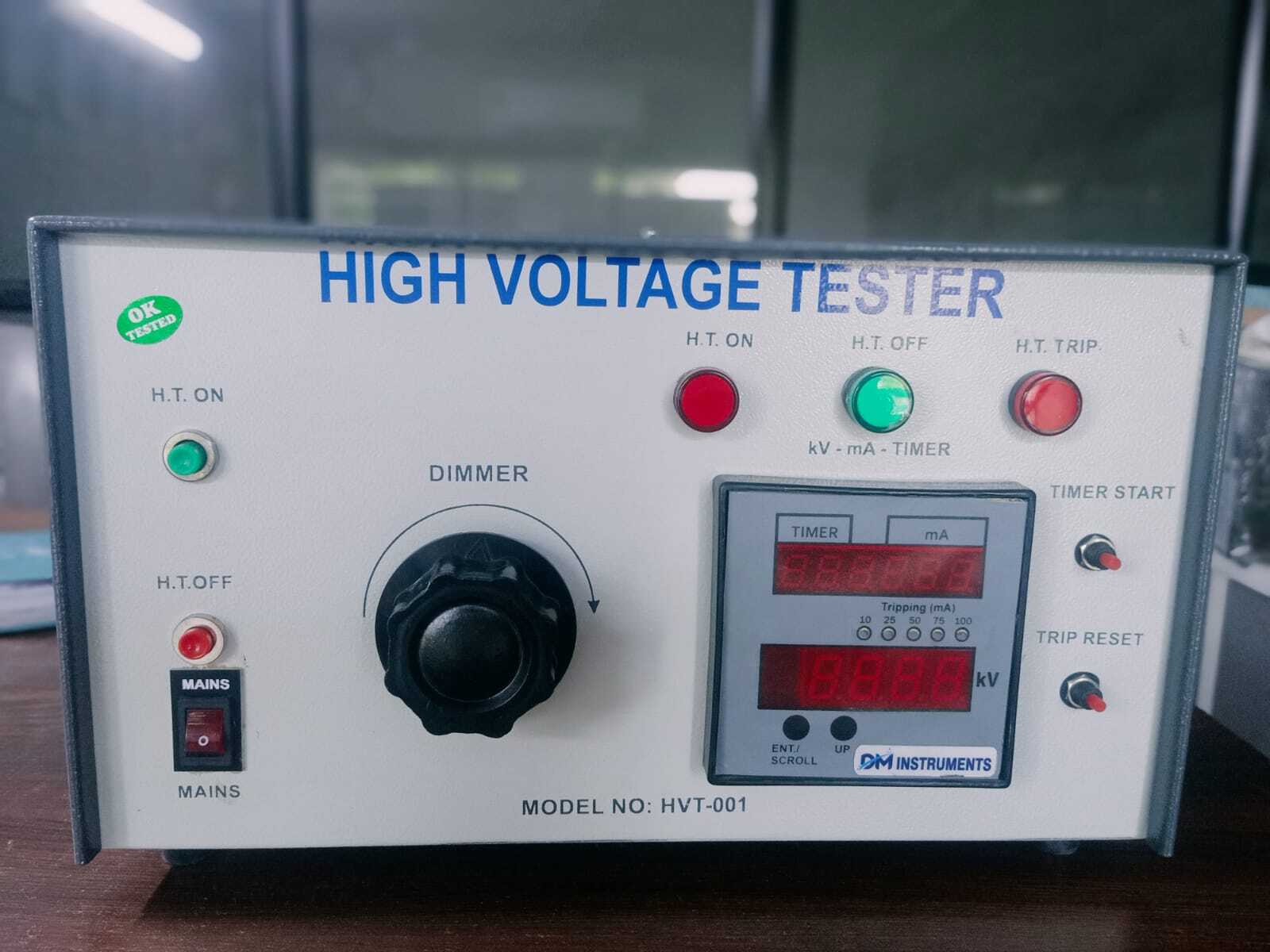 High Voltage Tester - M.s Body, Input 230v, Output 0-5kv Ac, Digital Lcd Display | Adjustable Voltage, Multiple Tripping, Timer Function, 1.5m Cable