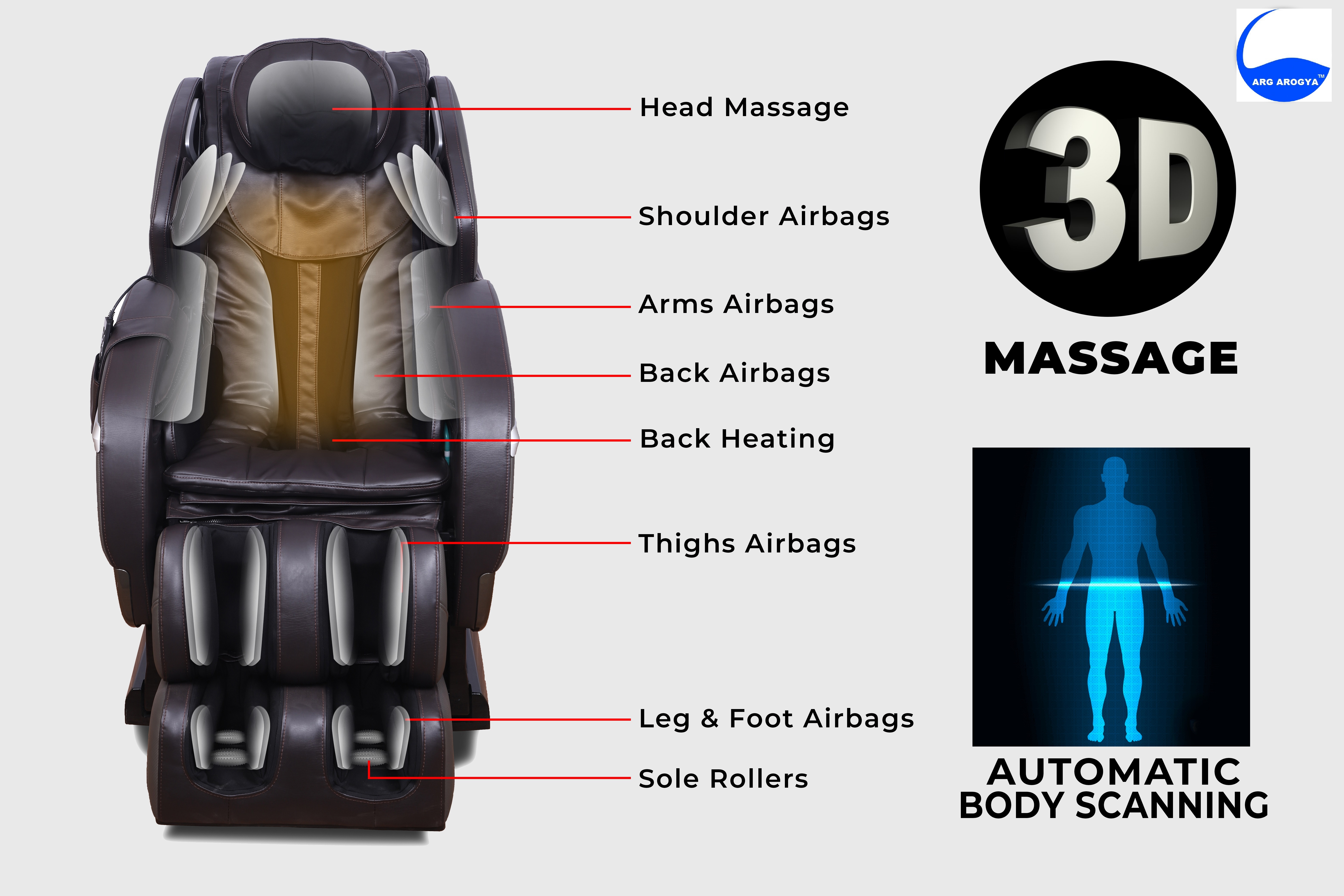 Relaxes Brain Zero Gravity Massage Chair