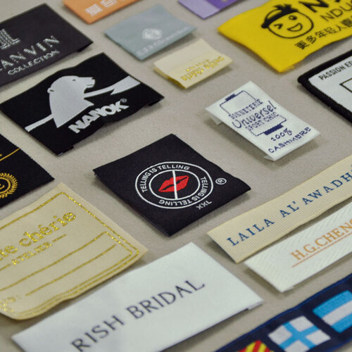 Taffeta Woven Labels - Custom Polyester Fabric, Any Shape & Style | Durable, Machine Washable, Up to 8 Thread Colors, Unique Designs