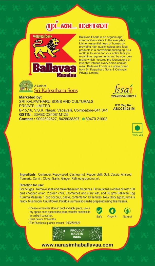 Orange Egg Curry Masala