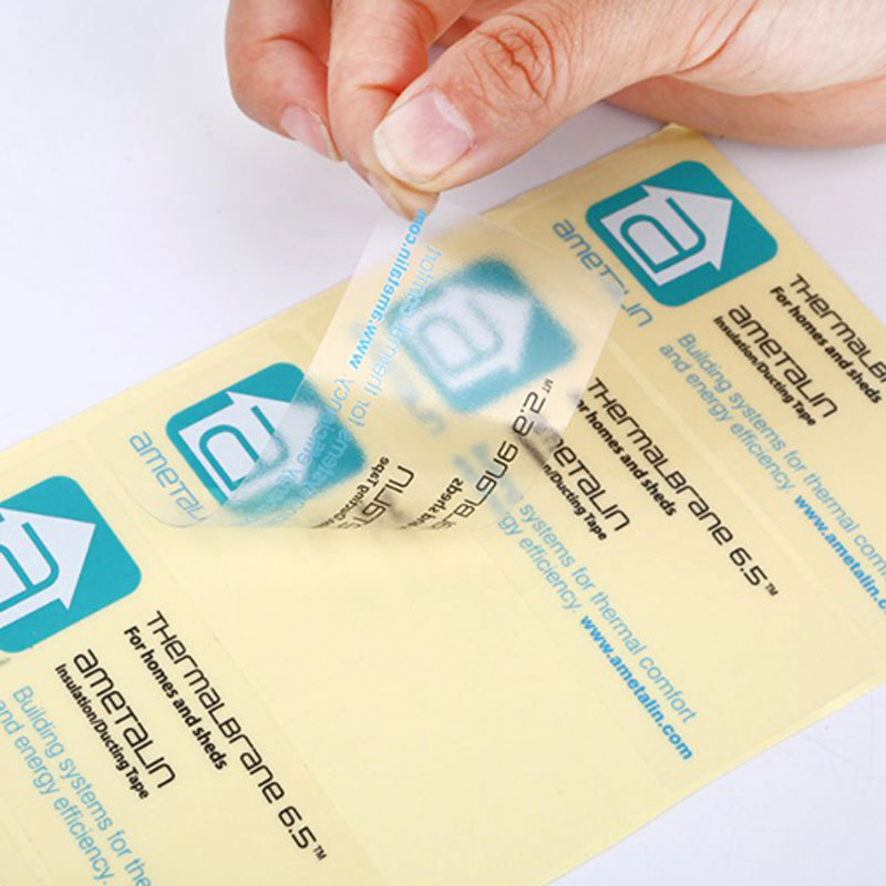 Transparent Stickers - Custom Removable Self-adhesive Pet Labels, Waterproof For Versatile Surfaces Including Fabric, Plastic, And Metal