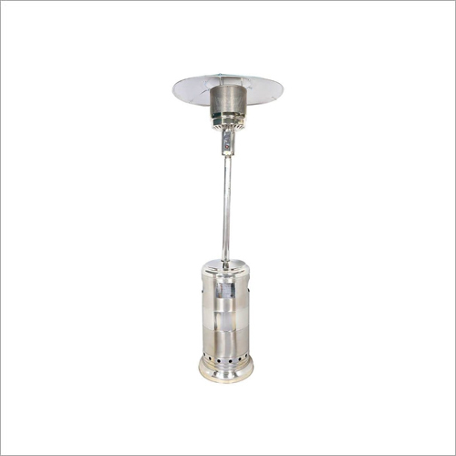 Gas Patio Heater - Stainless Steel, 220 Volt, Silver | Electric Power Source, Ideal for Outdoor Hotels, Banquets, and Farm Houses