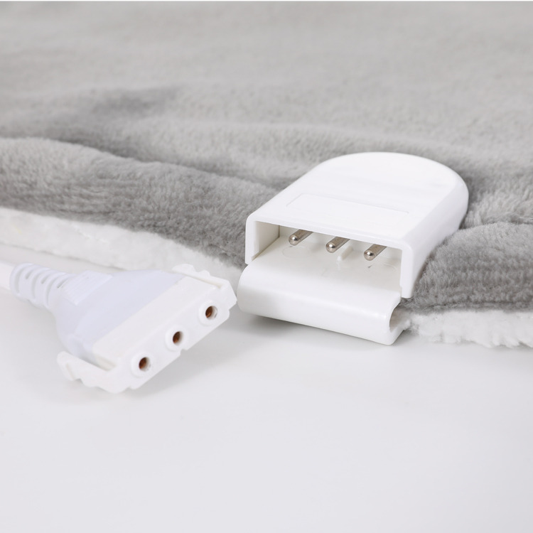 Electric Blanket - Microfiber, 50x60 Inches, Gray | Soft Plush Material, Washable, 100w Power, 3 Temperature Settings For Comforting Warmth