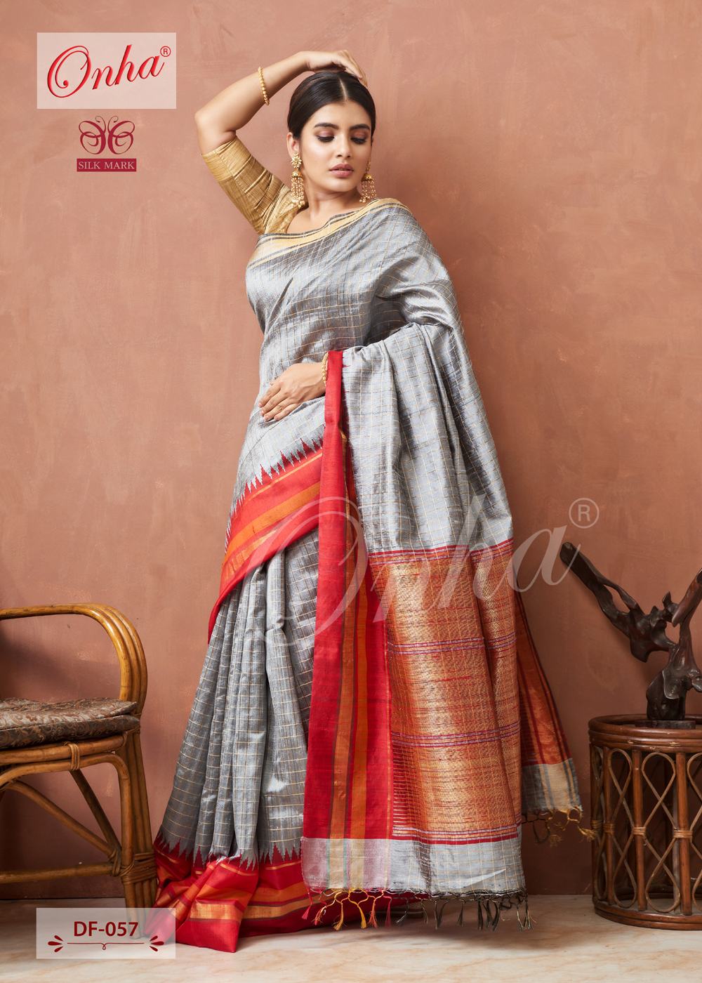 Raw Silk Saree - Occasion: Traditional