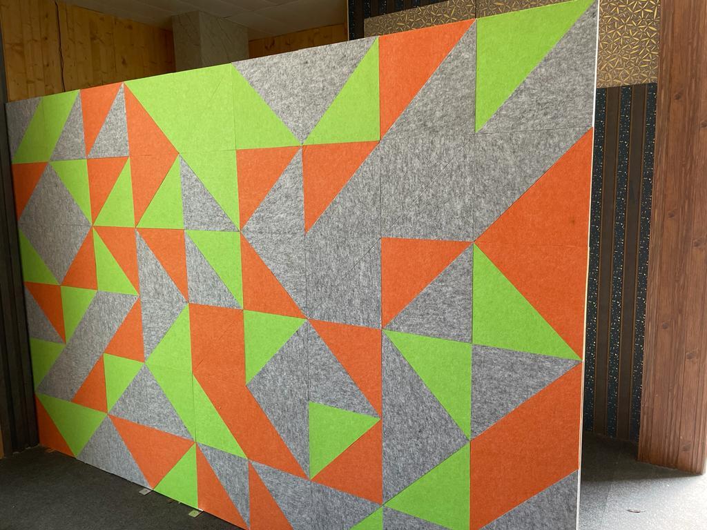 Acoustic Partition - Polyester Fiber, Variable Dimensions, Orange Color, 25 Mm Thickness | Room Dividers & Sound Absorption For Homes, Hotels, Offices