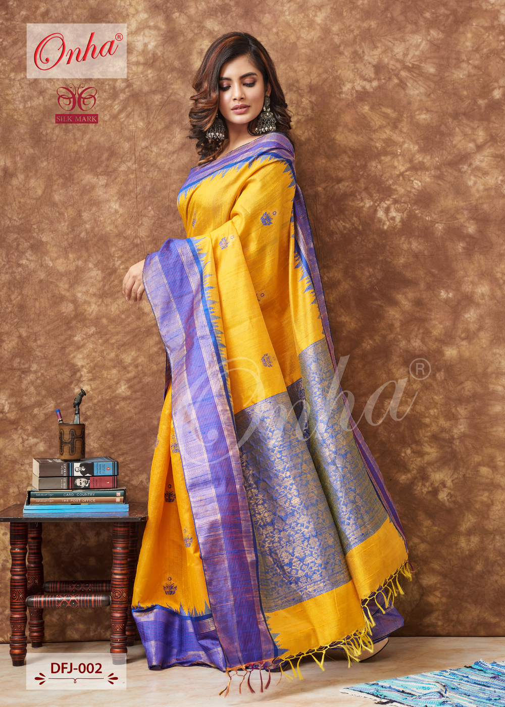 Designer Raw Silk Saree - Occasion: Party Wear