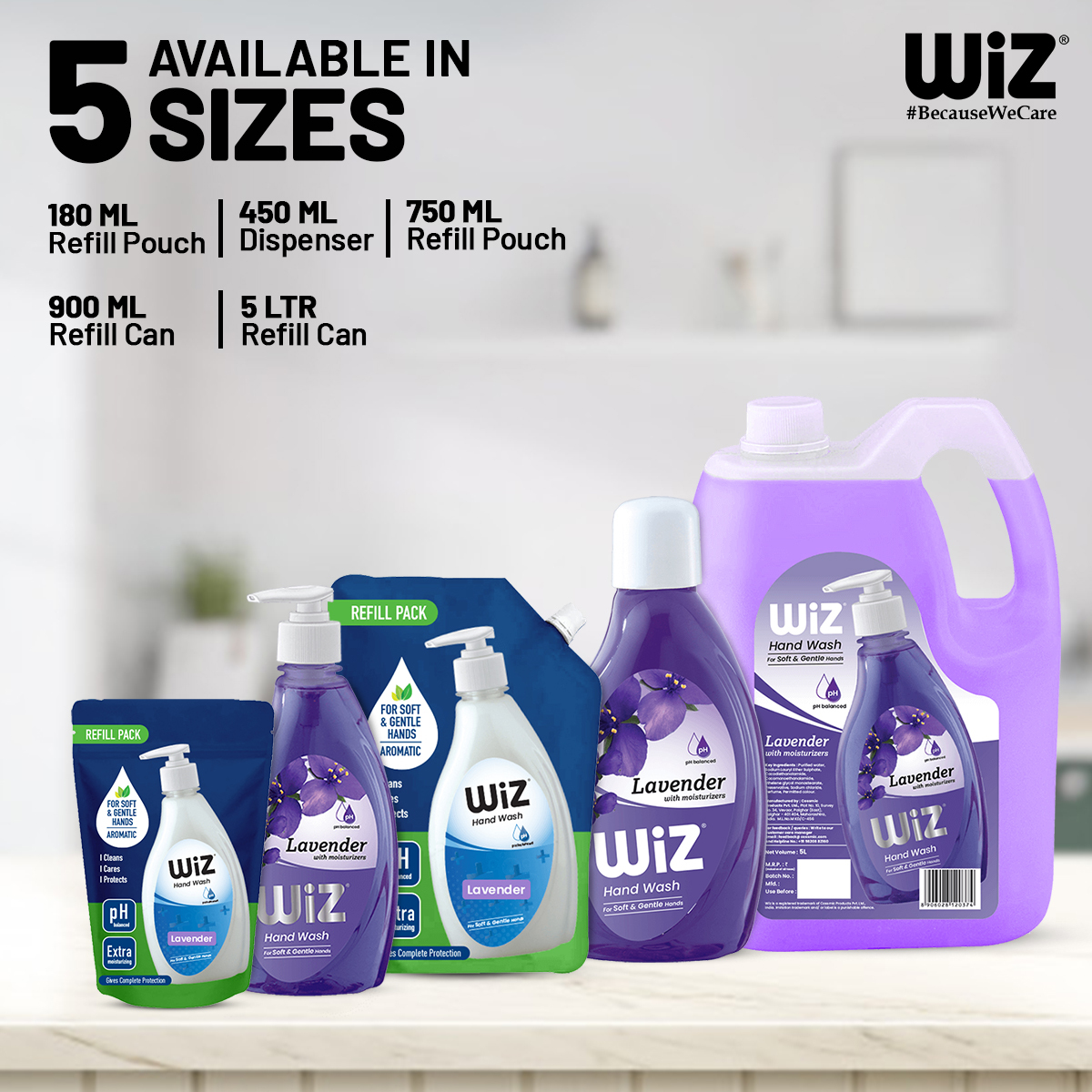 Ph-balance Wiz Hand Wash Refill Can 5l