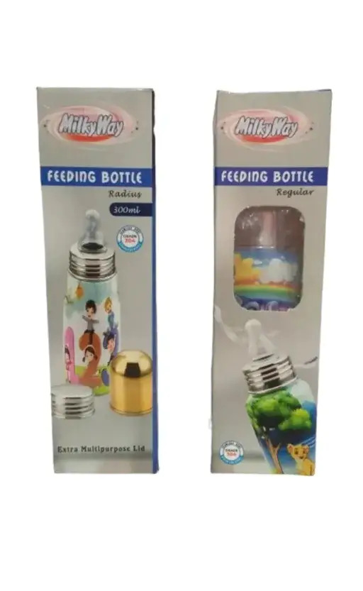 Milk Bottle - Stainless Steel, 100-250ml, Blue | Double Pack, Infant Safe, Leakproof, Travel Friendly, Suitable For Milk, Juice, Water