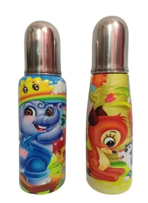 Milk Bottle - Stainless Steel, 100-250ml, Blue | Double Pack, Infant Safe, Leakproof, Travel Friendly, Suitable For Milk, Juice, Water