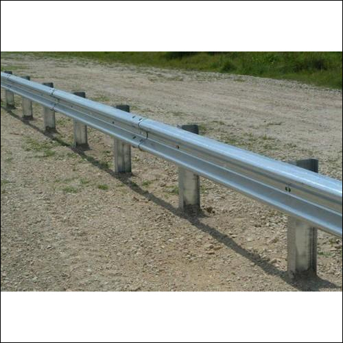 Grey Steel Crash Barrier