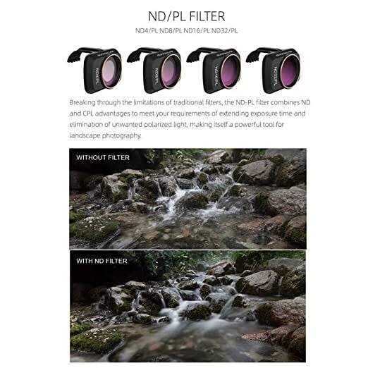 Filter Combo For Dji Mavic Mini/mini 2/ Mini Se Accessories Nd Filters Set Nd4pl/nd8pl/nd16pl/nd32pl (4 In 1 Set(ndpl))