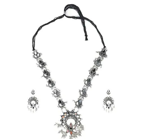 पार्टी ऑक्सीडाइज्ड सिल्वर ज्वेलरी सेट