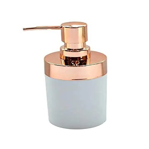 Elegant White Resin Liquid Soap Dispenser - 6x9 Inches, Matte Finish | Handcrafted Unique Design, Easy To Refill, Ideal For Home And Commercial Use