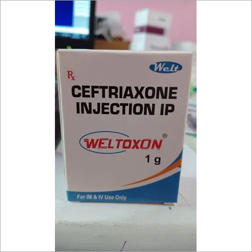 Ceftriaxone Injection IP - 1 gm Liquid Formulation | Suitable for All, Store in Cold & Dry Place, Administer as Recommended