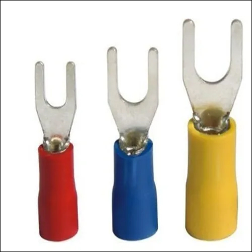 Insulated Fork Type Copper Lugs - Industrial Grade Copper, Designed for Commercial Applications