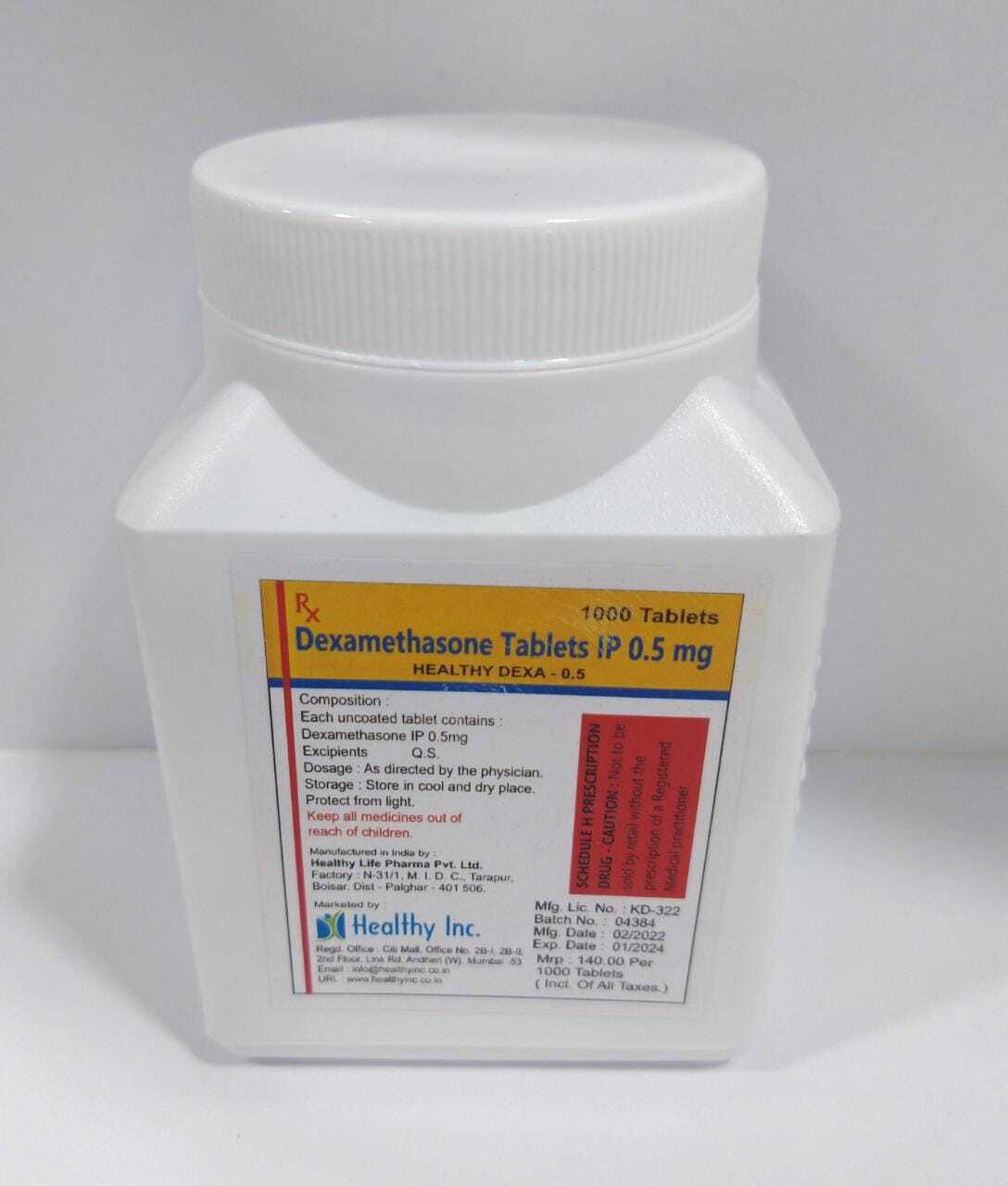 Dexamethasone Tablets - Ip/bp 0.5 Mg, 1 Mg, 2 Mg, 4 Mg, 8 Mg | Uncoated Tablets, Suitable For All, Store Below 30 Degrees