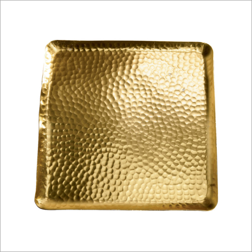 Brass Rectangular Serving Beeding Tray