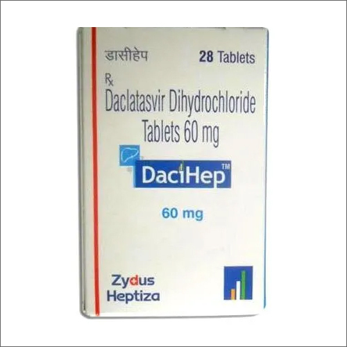 DaciHep - 60mg Daclatasvir Dihydrochloride Tablets | Prescription Antiviral Treatment for Chronic Hepatitis C, Immune Boosting Effects, 28 Tablets Per Bottle