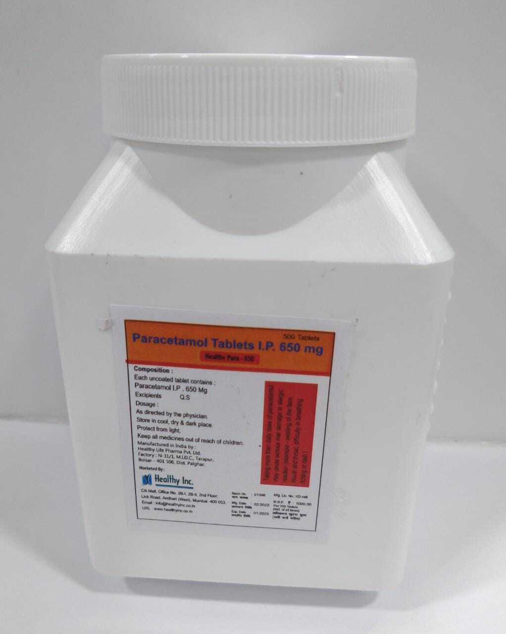 Paracetamol Tablets Generic Drugs
