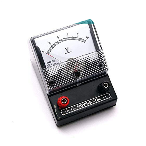 Moving Coil Meter - Plastic Material, Analog Display, White and Black Design | Industrial Usage, Adjustable Current and Voltage Measurement