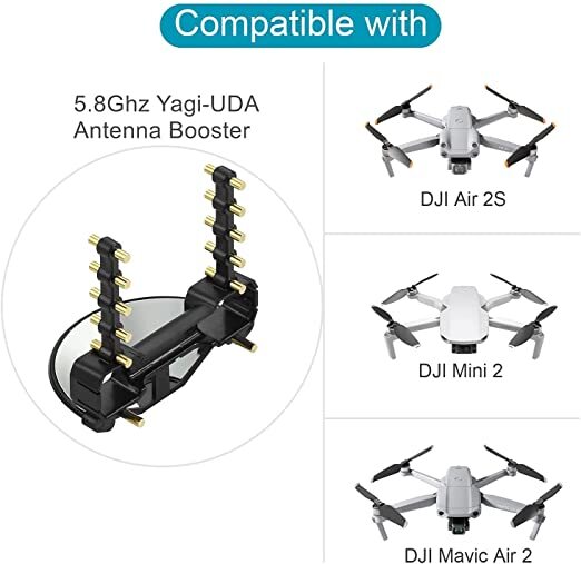 2 In 1 Parabolic Yagi Antenna For Remote Controller Antenna Range Extender - Color: Black