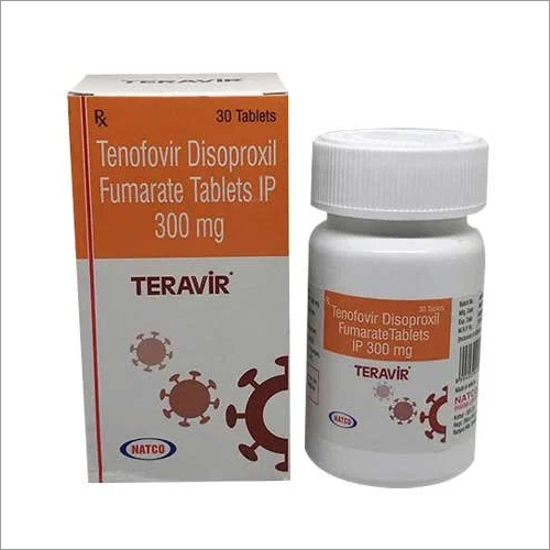 Teravir - 300 mg Tenofovir Disoproxil Fumarate Tablets | Prescription Required, 30 Tablets Per Bottle