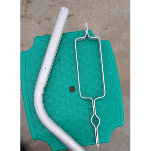 सिल्वर 1 इंच पोस्ट पाइप क्लैंप