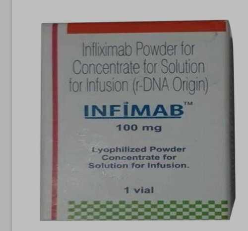 Infimab - Infliximab 100 mg Injection, Red Powder Form, Intravenous Route, Vial Packaging, Manufactured by Reliance Life Science