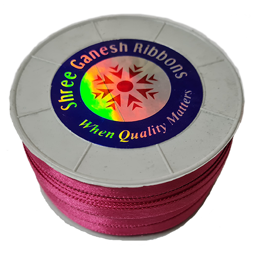 0.25 Inch Double Satin Ribbons - Reversible, Polyester Material, 7 +/- 1 Millimeter Width | Plain Pattern, 35 Rich Color Options