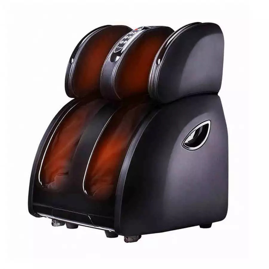 Foot Massager - Abs Plastic, 40x30x25 Cm , Black | 8 Rotating Rollers, Customizable Intensity And Direction, Remote Control Operation